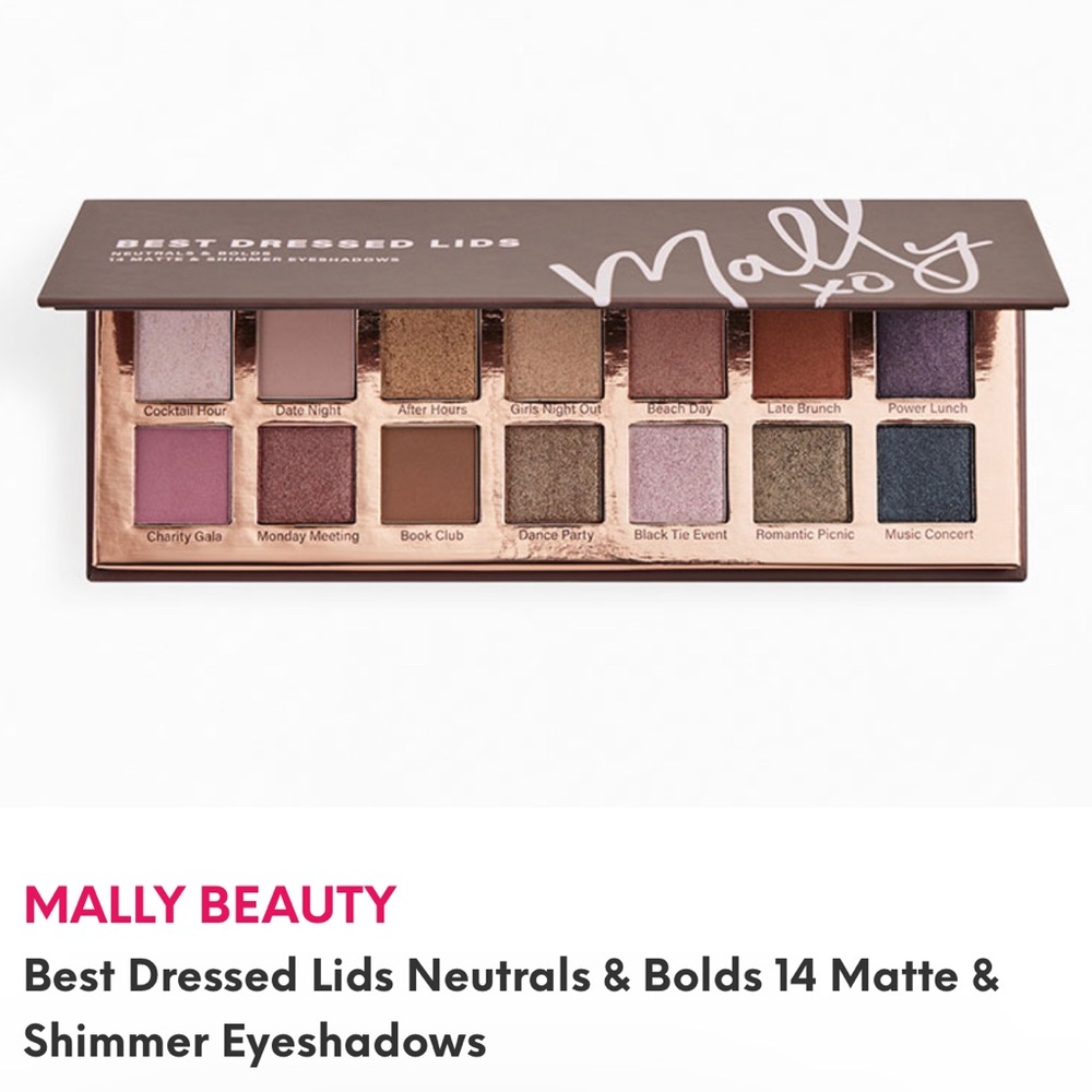 Mally Best Dressed Lids Neutrals & Bolds 14 Matte & Shimmer Eyeshadows